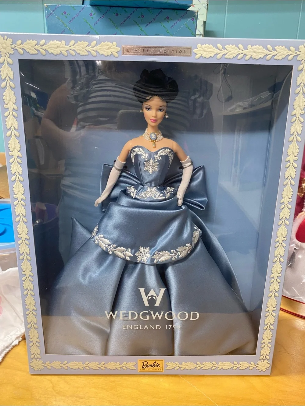 Wedgwood Satin Blue Collector Barbie with Silver Accents